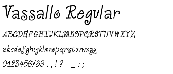 Vassallo Regular font
